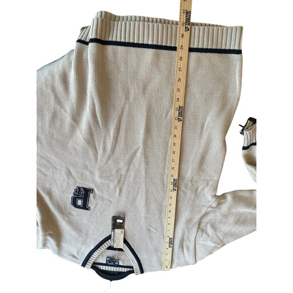 Phat‎ Farm Vintage Logo Letterman Style Mens V Neck Size XL Sweater Stone Wool - Picture 12 of 13